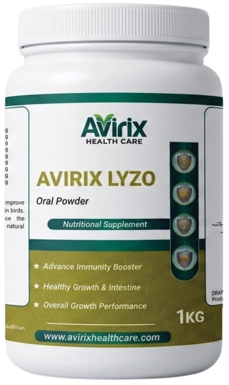 Original AVIRIX LYZO poultry product packaging