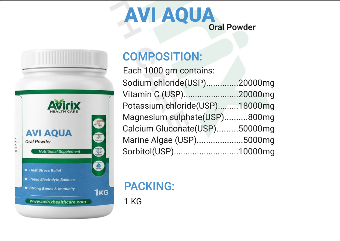 AVI AQUA product information sheet