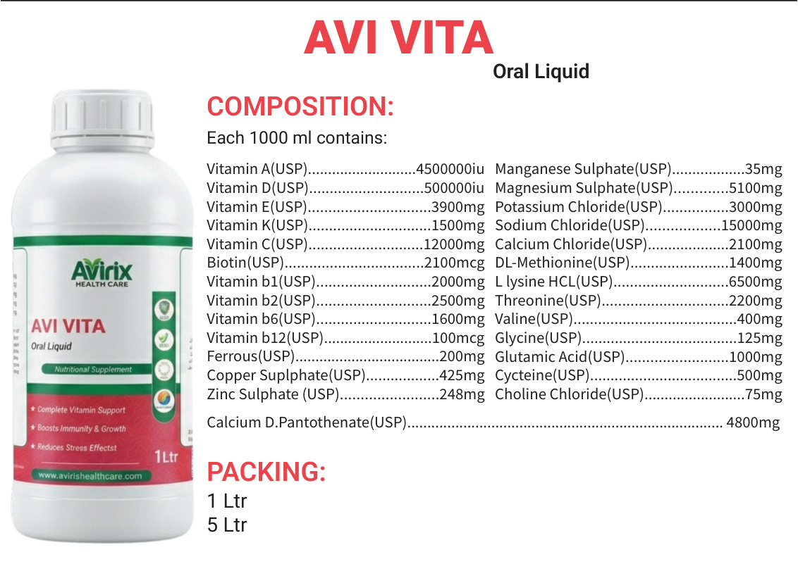 AVI VITA product information sheet