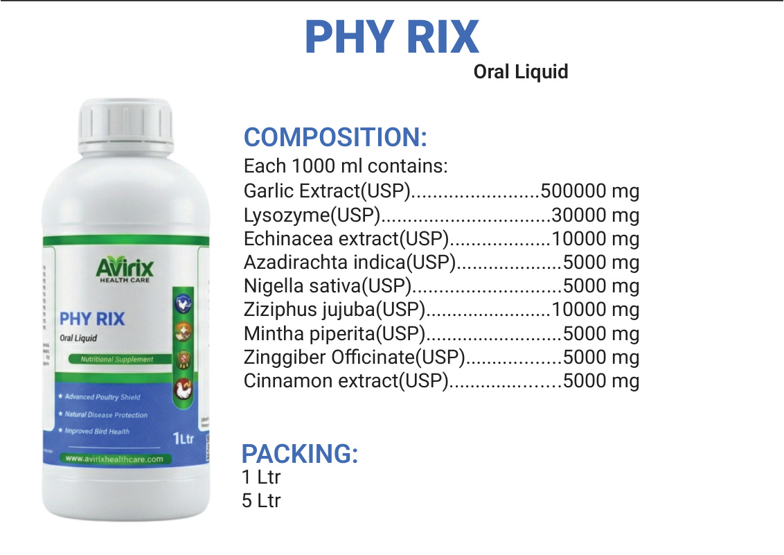 PHY RIX product information sheet